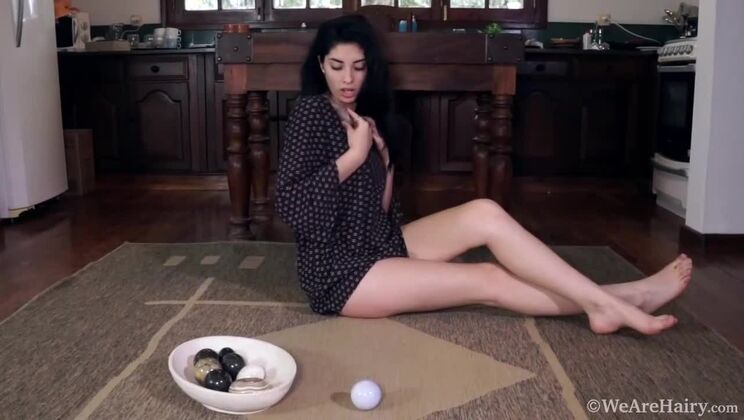 Solo Brunette Ornella and Her Stone Fantasy