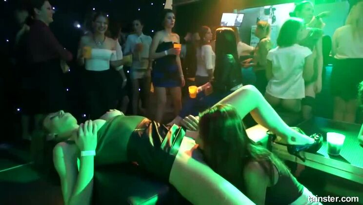 [Tainster] - Group Sex Lesbians: Swinger Party with Blonde and Brunette Babes
