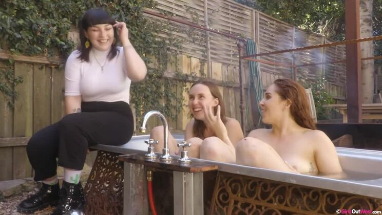 [GirlsOutWest] - Outdoor Group Sex with Blonde Nova and Olive G