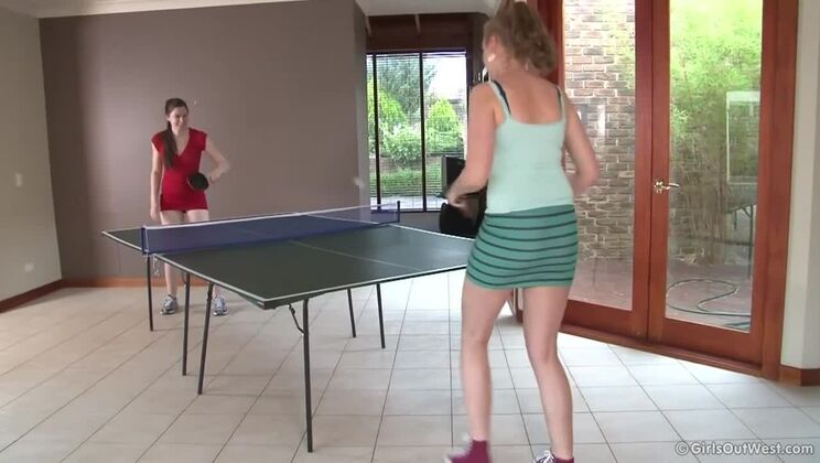 Taliah Takes on Nichole in Table Tennis 1