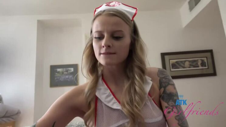 Paris White Nurse Gets Her Holes Filled
