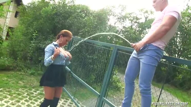 Outdoor Piss Fest with Bella Baby