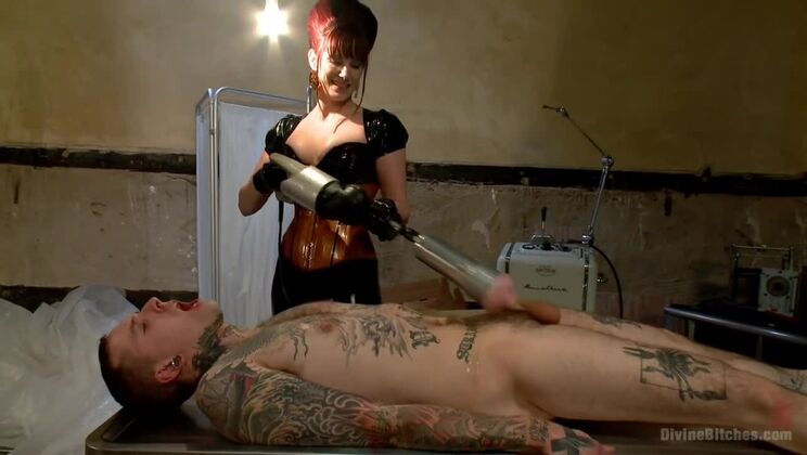 [DivineBitches] -  Prostate Milking Madness with Maitresse Madeline and John Jammen 