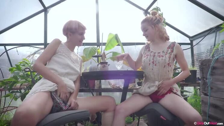 [GirlsOutWest] - Hairy Blonde Jessie G and Ray Lesbian Action