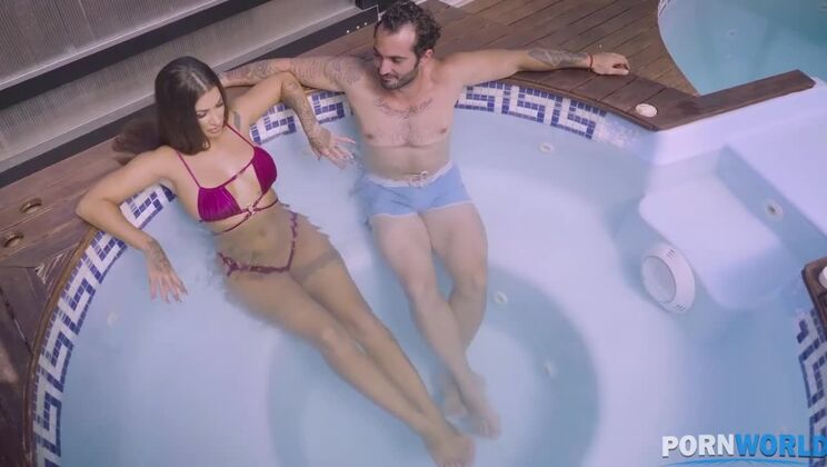 Spanish Pornstar Susy Gala's Hardcore Pool Fun