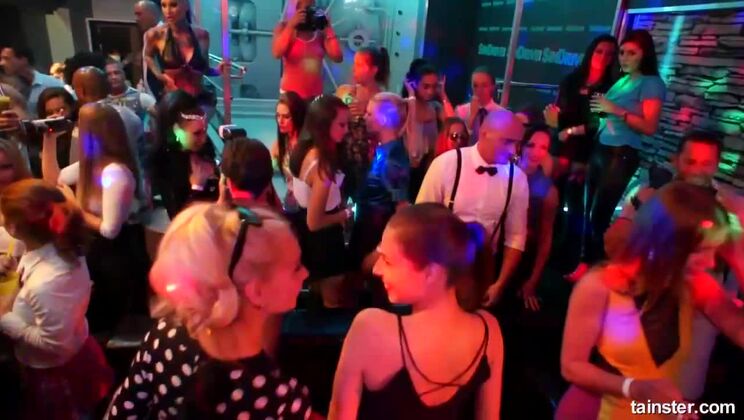 Wild Lesbian Party: Kate Gold, Mia Blond, and Virus Vellons Get Wild