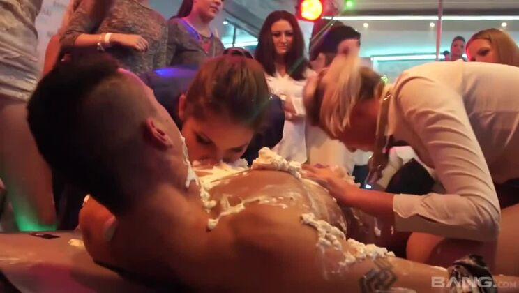 Big Tits and Random Sex at the Party with Brunettes