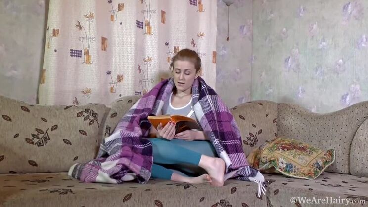 Blonde Hairy Woman Fani Loves Erotic Books