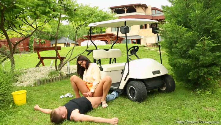 Bella And Valentina Get Wild And Wet On Greens