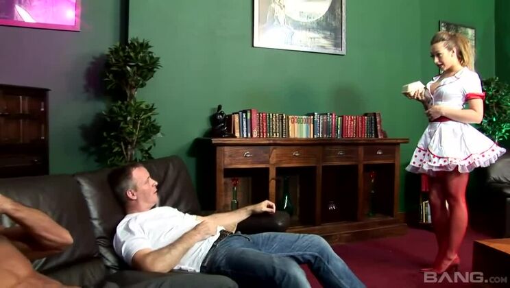 Brunette Teen's Big Cock Gangbang Fantasy