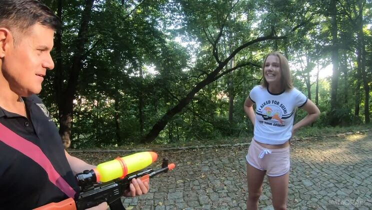 Alexis Tastes The Man Sauce On Her Sushi In Closeup