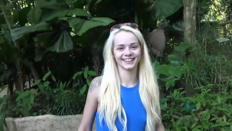 POV Footjob with Sexy Blonde Elsa Jean