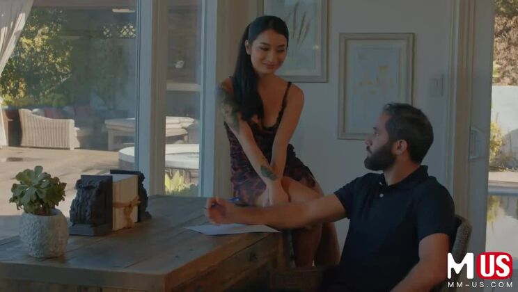 [ModelMediaUS] - Asian Brunette Avery Black Secured by Dad - Avery Black