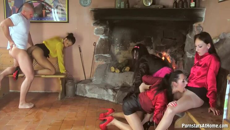 [Tainster] - Pantyhose Pissing Frenzy - Terra, Isabella, And El