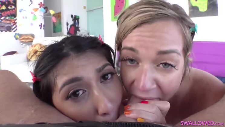 [Swallowed] - Rory Knox And Penelope Woods Brunette Blowjob Fun
