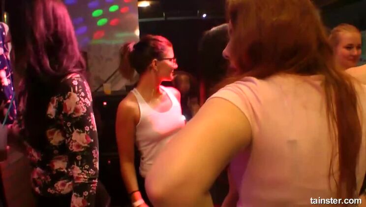 [Tainster] - Public Lesbian Party: Pussy Licking, Fingering, and Facial Fun