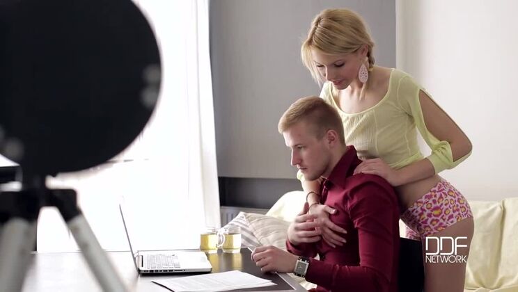 European Blonde Girl Sucking And Fucking Boyfriend POV