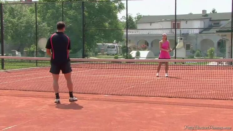 Blonde And Brunette Duo Morgan Moon And Amy In Pissing Threesome