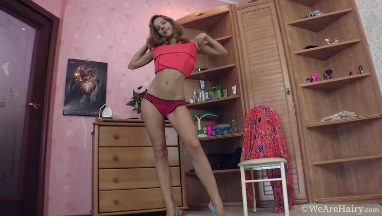 [WeAreHairy] - Brunette Constanse Dennie Teases in Lingerie - Constanse Dennie