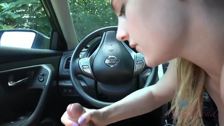 [ATKGirlfriends] - Sydney Cole Gives You a Blowjob from the Passenger Seat - Sydney Cole