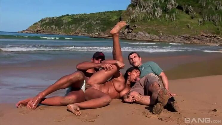[BANG.com] - Threesome Fun on the Beach with Babalu