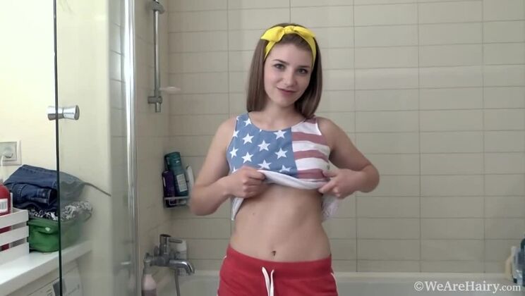 Naked Gunita Takes A Shower