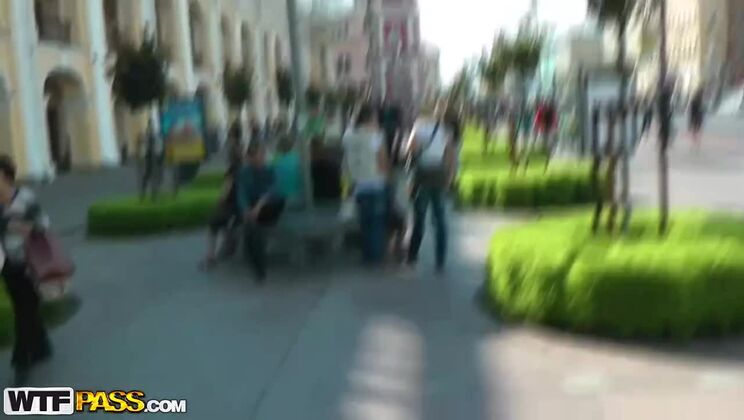 [PublicSexAdventures] - Isabella Clark Outdoor Lingerie Fuck with Blonde - Isabella Clark