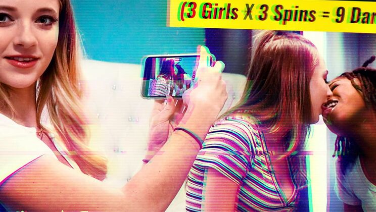 [SexTapeLesbians] - 3 Girls, 3 Spins, and 9 Dares of Lesbian Lust and Desire!