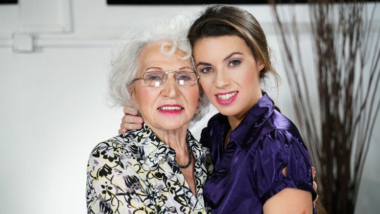 [OldYoungLesbianLove] - Rimming Old and Young