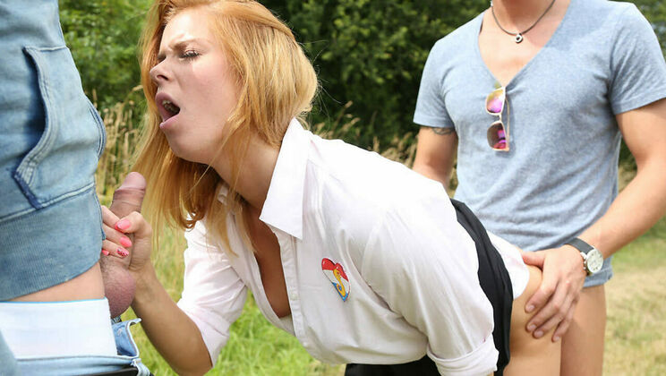 Handjob with European Redhead Chrissy Fox