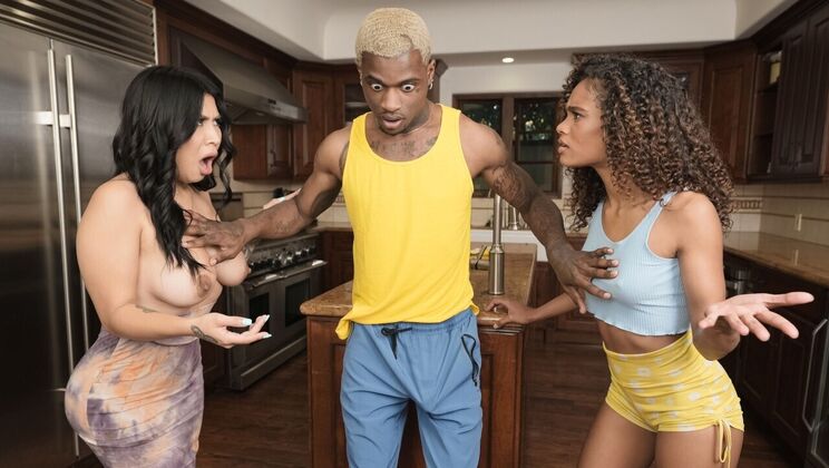 [Brazzers] - Latina and Blonde Threesome Fun