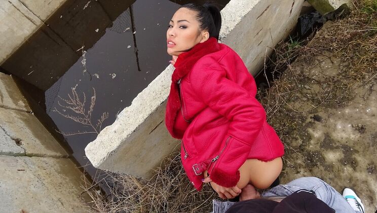 Handjob from a Big Tits Thai Amateur