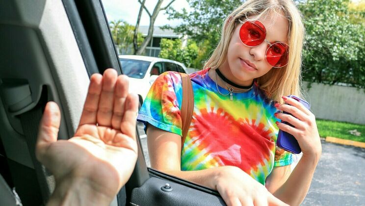 [StrandedTeens] - Naughty GF Rides Driver in Cowgirl Position