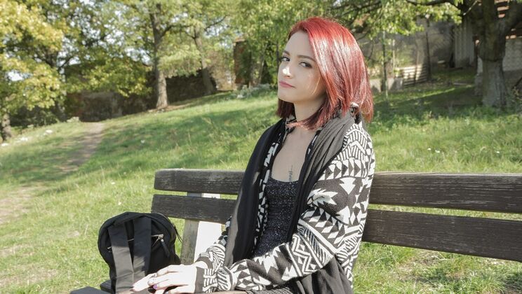 Small Tits Redhead Lola Fae Squirts with Thomas