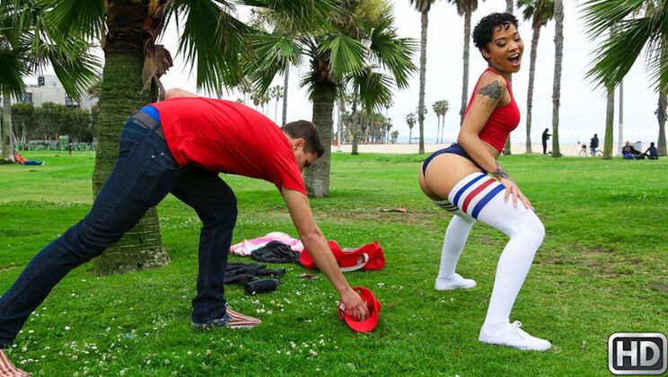 [RKPrime] - Shaved Brunette Gets Spanked - Honey Gold - Brad Knight