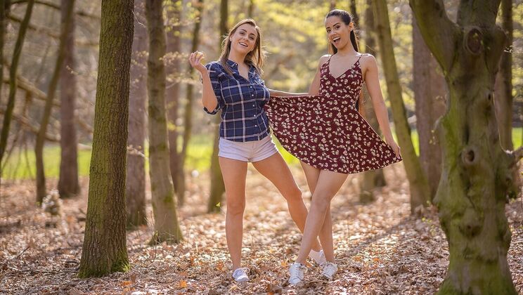 [Lesbea] - Big Tits Brunette Licks Lovely Latina's Tits - Andreina DeLuxe - Josephine Jackson