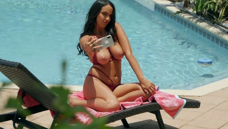 [PervsOnPatrol] - Brunette Amateur Blowjob by Pool