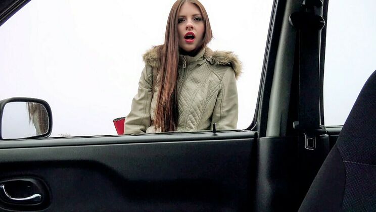 [StrandedTeens] - Italian Car Sex with Rebecca Volpetti - Rebecca Volpetti - Frank Gun