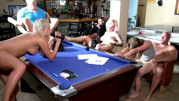 [SummerSinners] - Brunettes and Blondes Unleashed in the Pool Room