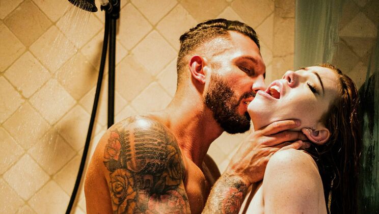 [EroticaX] - Shower Sex with a Redhead and a Creampie