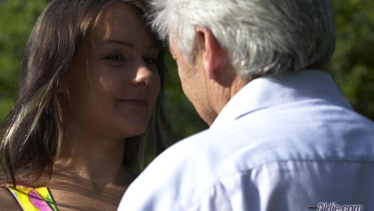 [Oldje] - Natural Tits and Piercing in the Great Outdoors