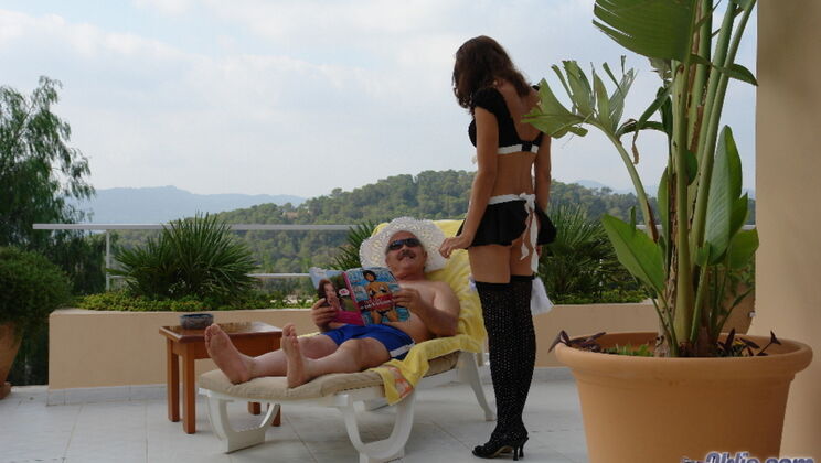 [Oldje] - Old Man Fucks Young Girl in Paradise - Yenna - Gustavo