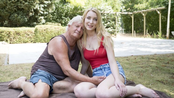 [Oldje] - Blonde Student Gets Fucked by Old Yogin