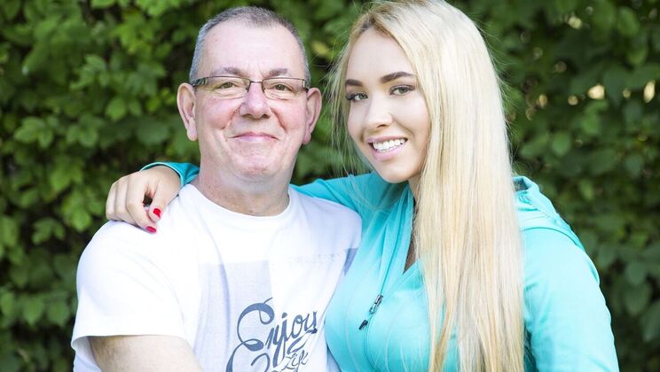 [Oldje] - Older Man Fucks Young Blonde Outside