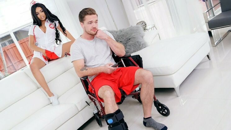 Naughty Nurse Aaliyah Hadid Gives Good Head