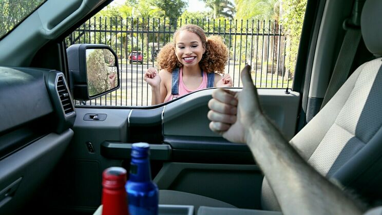 [StrandedTeens] - Small Tits Blonde Gets Fucked in Car - Brick Danger - Cecilia Lion