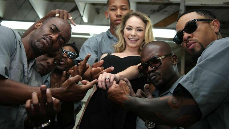 [BlacksonBlondes] - Facial Cumshot for Petite Angel Smalls