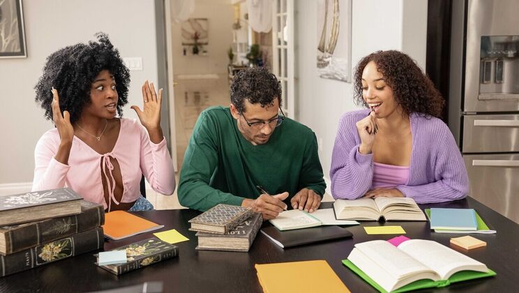 [SneakySex] - Black and Brunette Babes Love Big Cocks