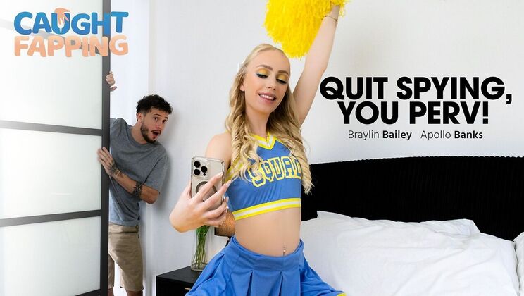 [CaughtFapping] -  Petite Cheerleader Deepthroats - Braylin Bailey - Apollo Banks