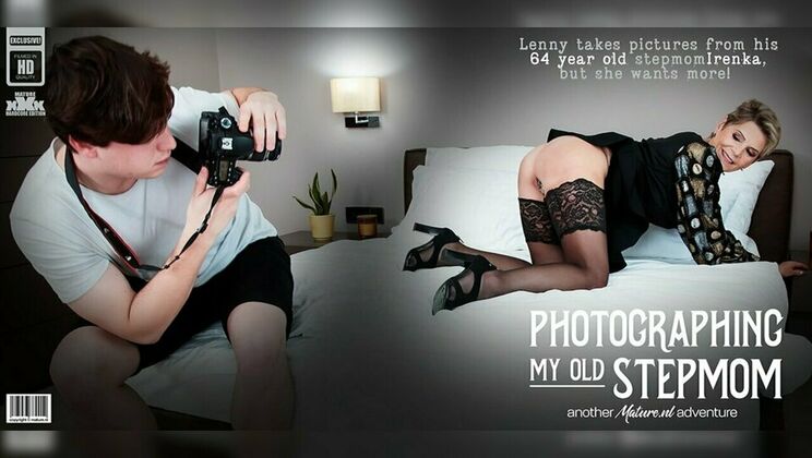 [Mature.nl] - Cougar Irenka's Hot Photoshoot Ends with Fucking Her Stepson Silly